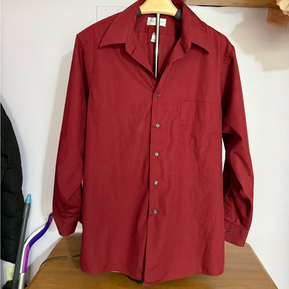 Van Heusen Men's Red Dress Shirt
